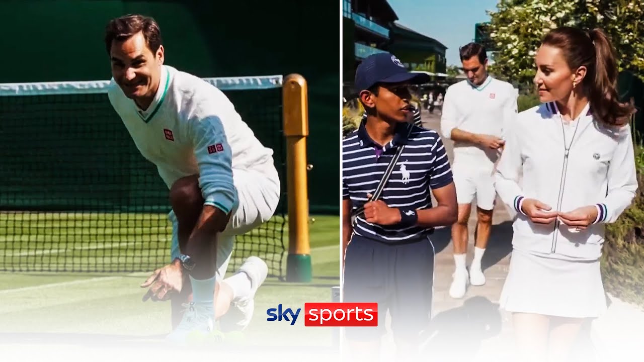 BEHIND THE SCENES! Wimbledon training with Roger Federer, Princess of Wales and ball Girls and Boys🎾