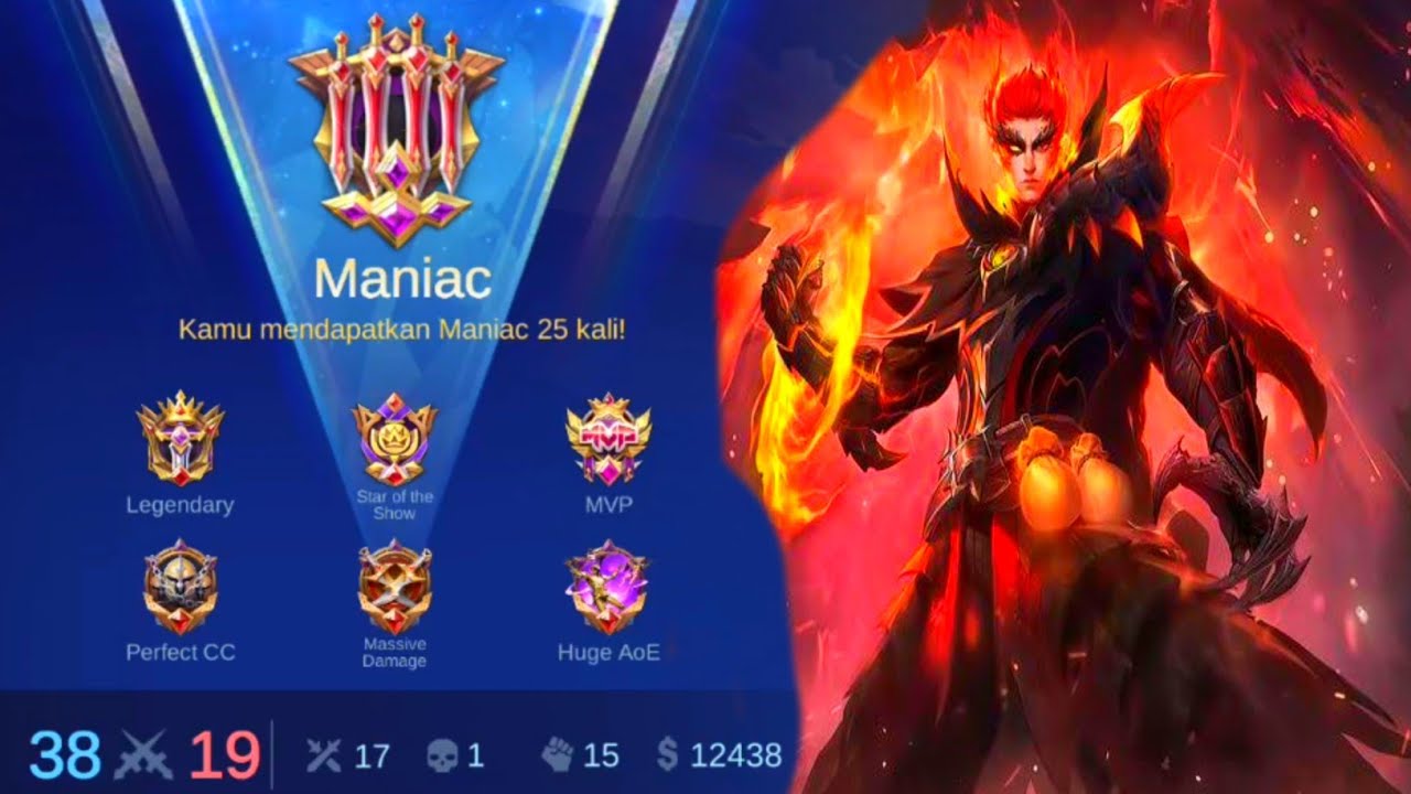 VALIR GAMEPLAY MANIAC MVP SOLO RANK MOBILE LEGENDS 