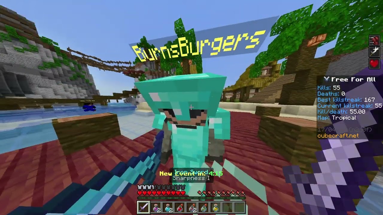 Cubecraft FFA Killstreak of 135... (rip)