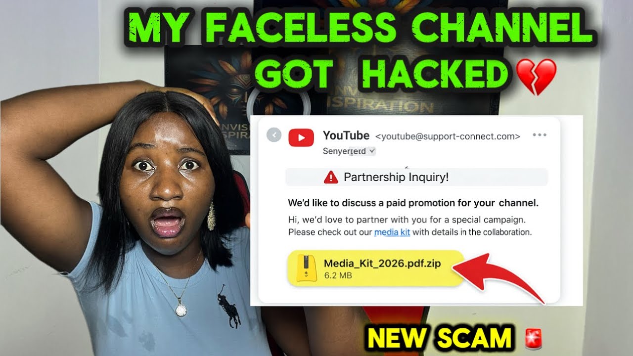 Я потеряла свой YouTube-канал Faceless после фиктивной сделки с брендом…💔 Будьте осторожны 🙏