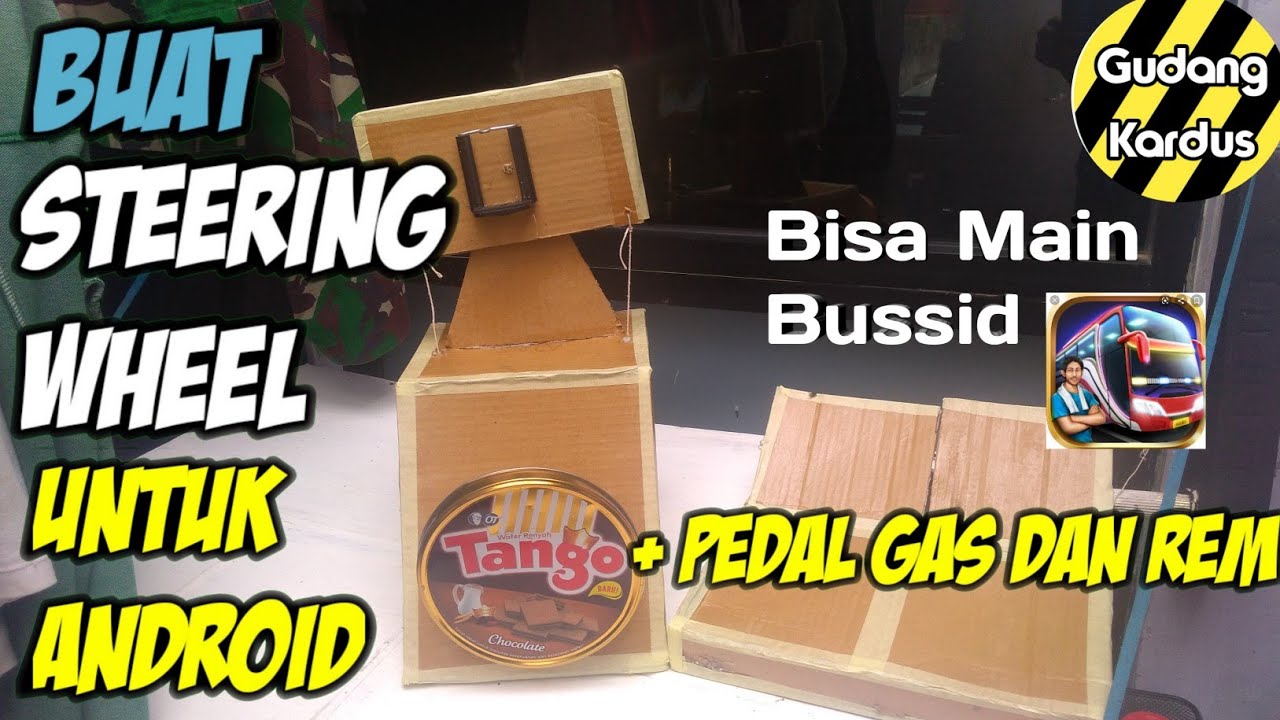 Buat Steering Wheel + Pedal Gas dan Rem For Android Dari Kardus Bekas
