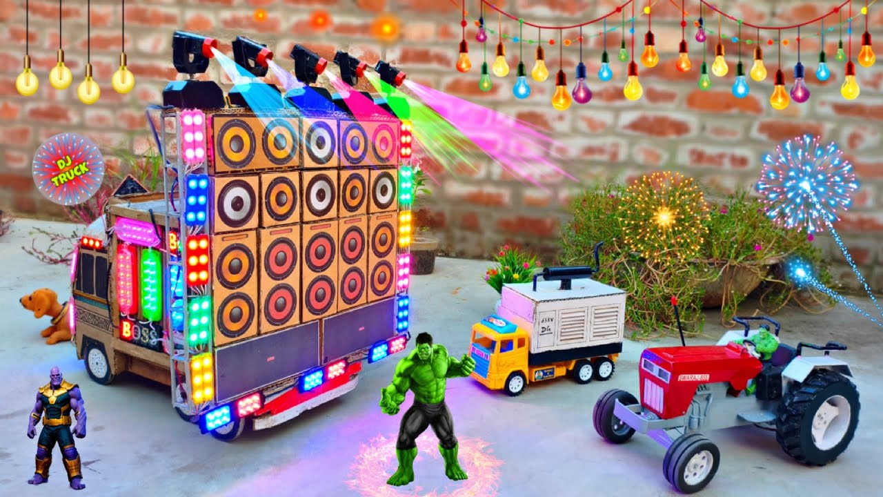 DIY Mini DJ Truck loading At-home | mini sharpy dj light | DJ wala truck kaise banaye | DJ setup