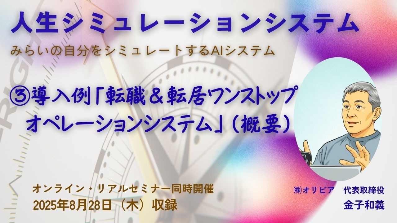 ③導入例「転職＆転居ワンストップオペレーションシステム」(概要)　2025年8月28日(木)開催「人生シミュレーションシステム」説明会収録