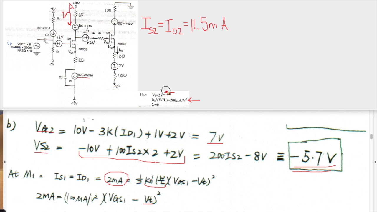 Mosfet DC analysis 2