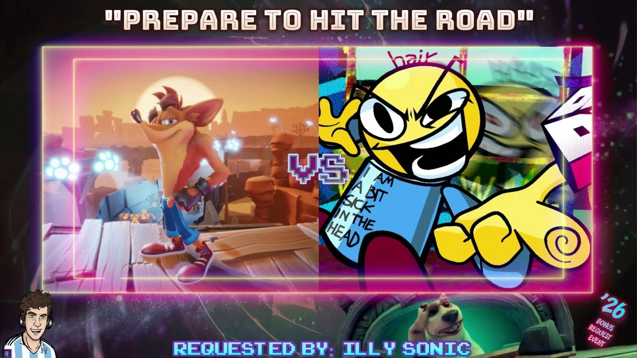 Prepare to Hit the Road 🎶 Crash 4 / FNF vs Dave MASHUP