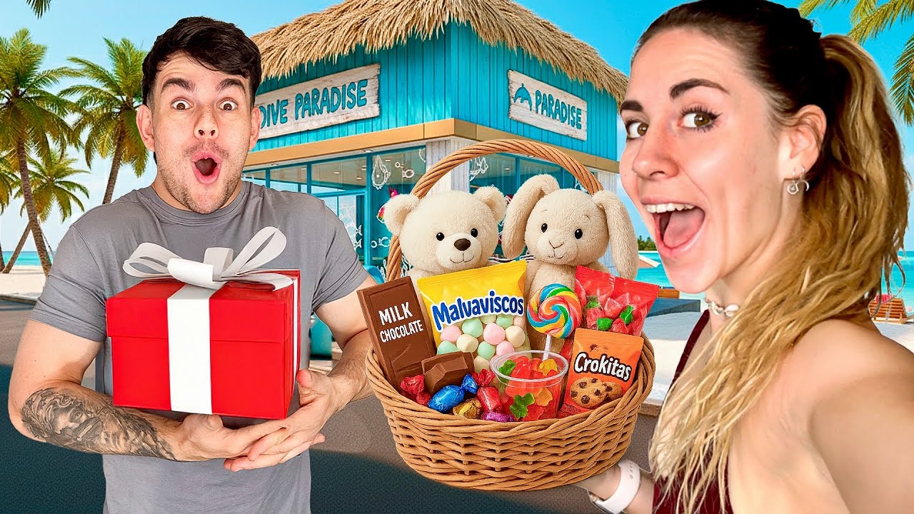 Le he traído a MI NOVIO muchos REGALOS de MALDIVAS 🎁✈️🌴🐚🐬