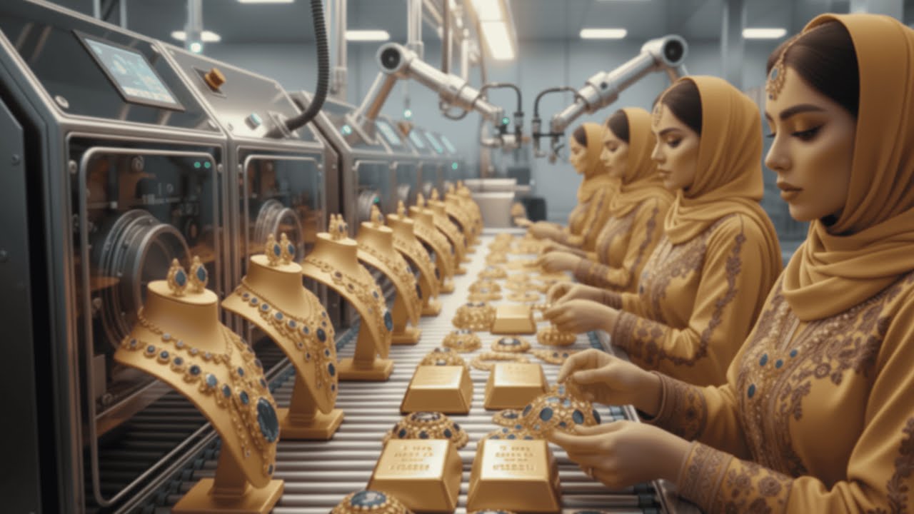 How 99.9% Gold Jewelry are made f – Inside Dubai Gold Factory & How Gold is formed (full Process)