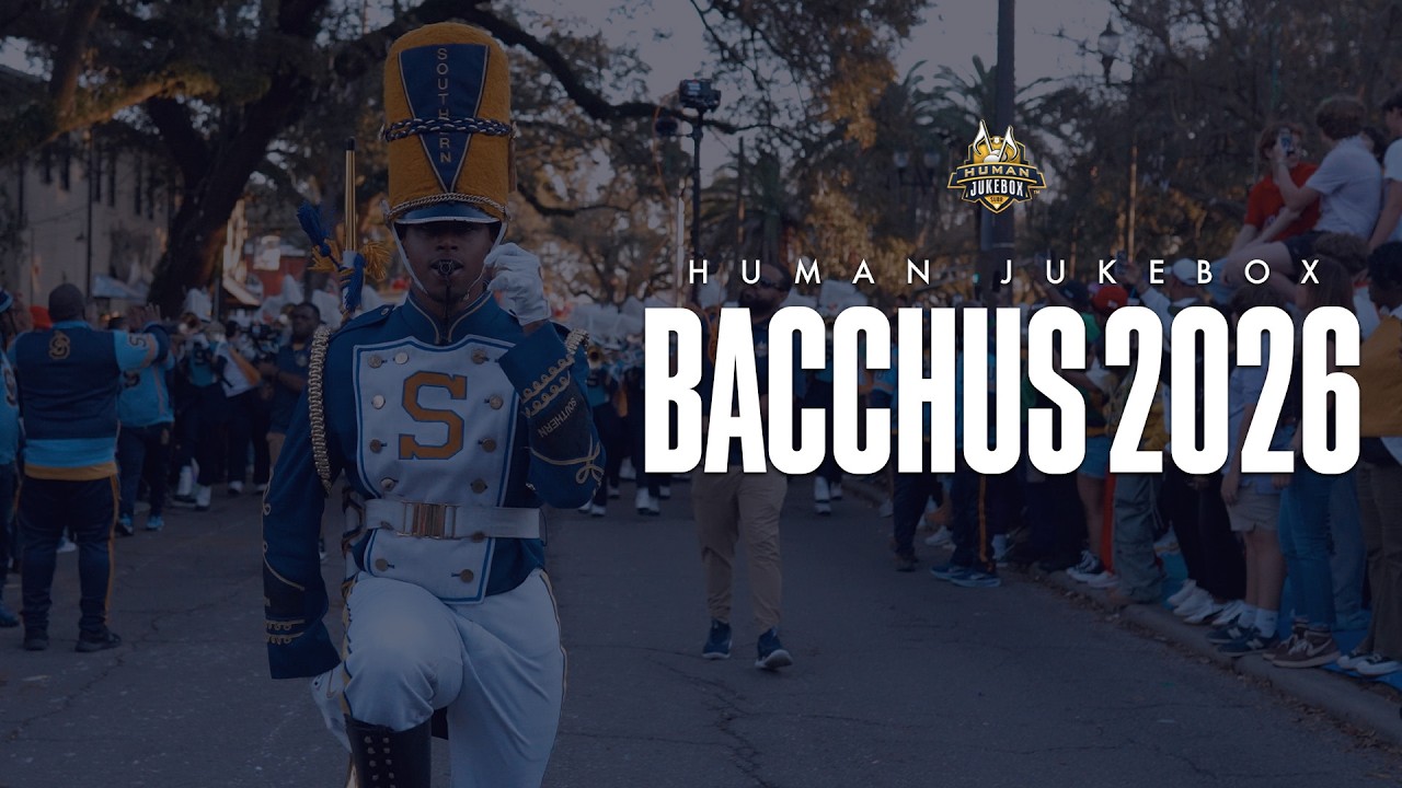 Southern University Human Jukebox Coming Down Napoleon Ave. | Bacchus 2026