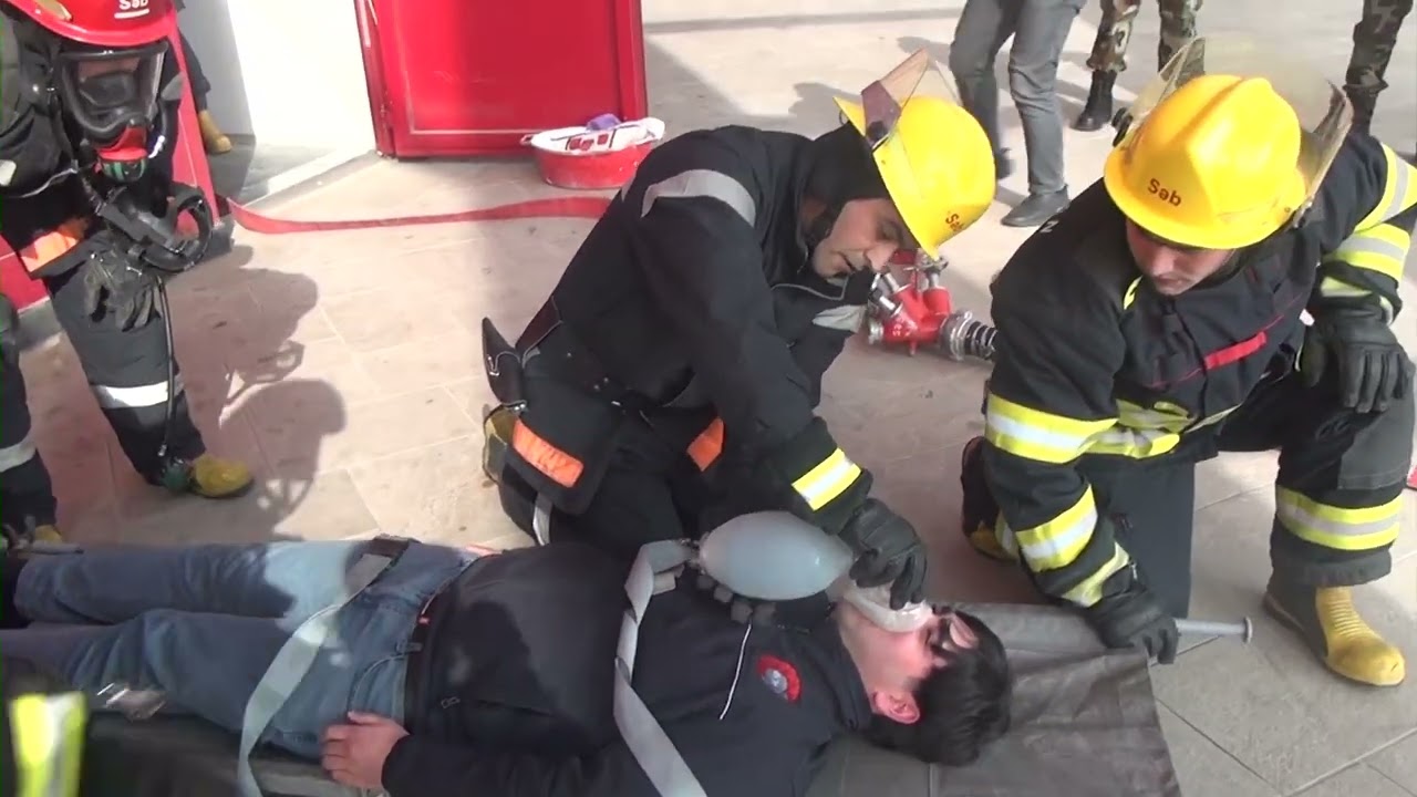 FHN-in Dövlət Yanğından Mühafizə Xidməti “Bakı Kristal Zalı” kompleksində yanğın-taktiki təlim
