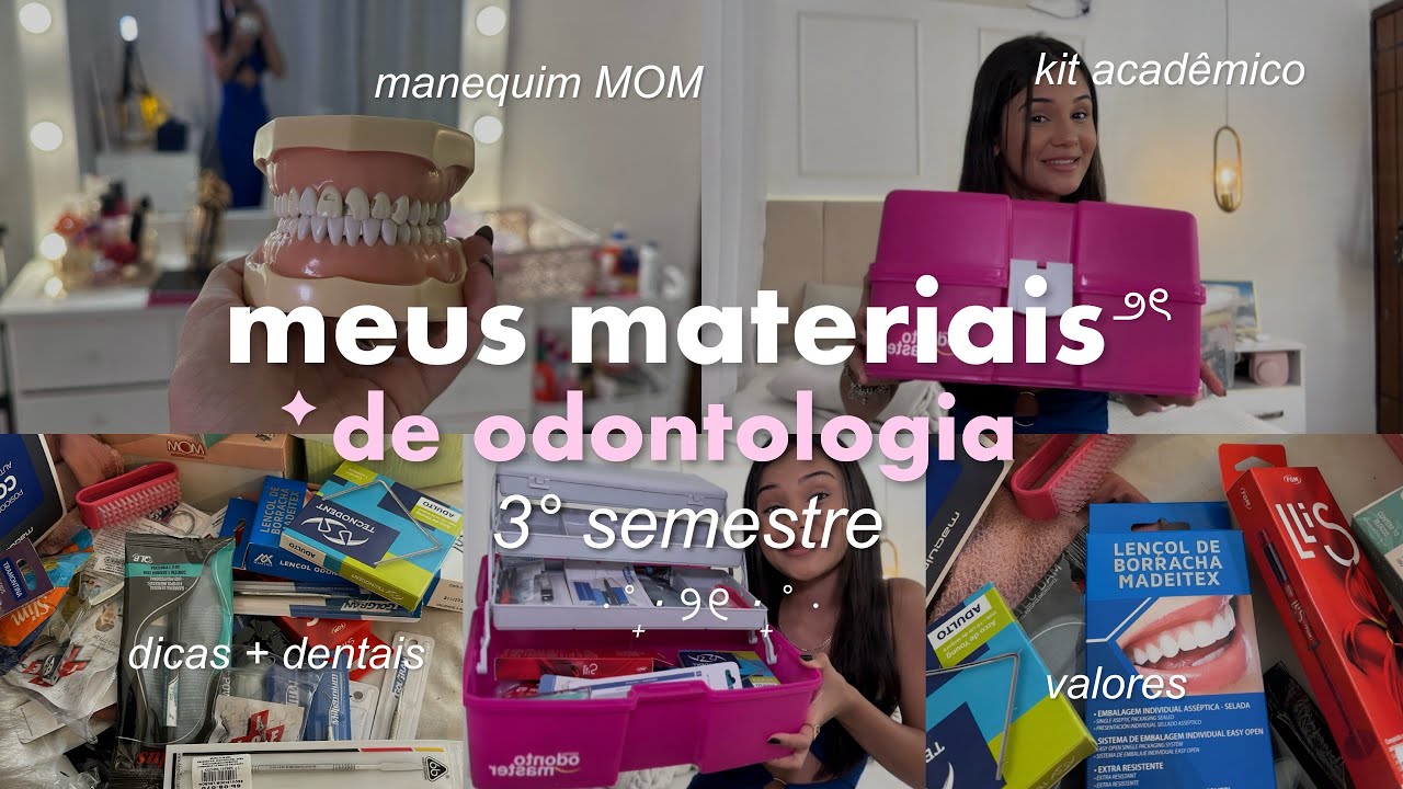 meus materiais da faculdade para a o 3° semestre de odontologia + listas e valores | Alanna Carvalho