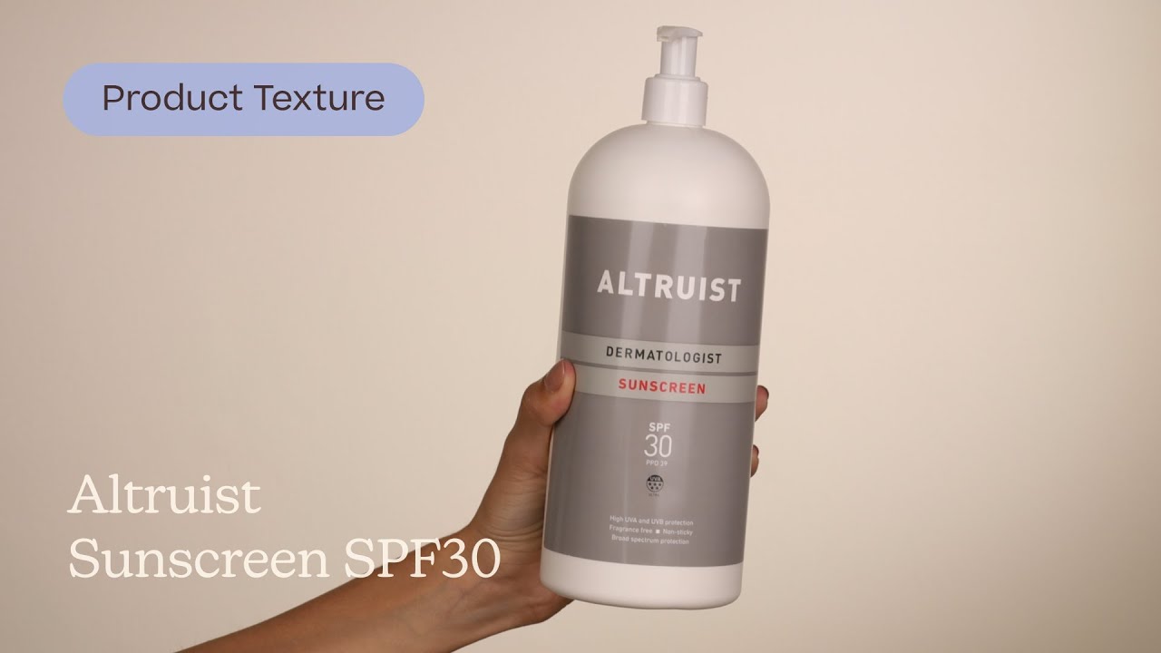 Altruist Sunscreen SPF30 Texture | Care to Beauty