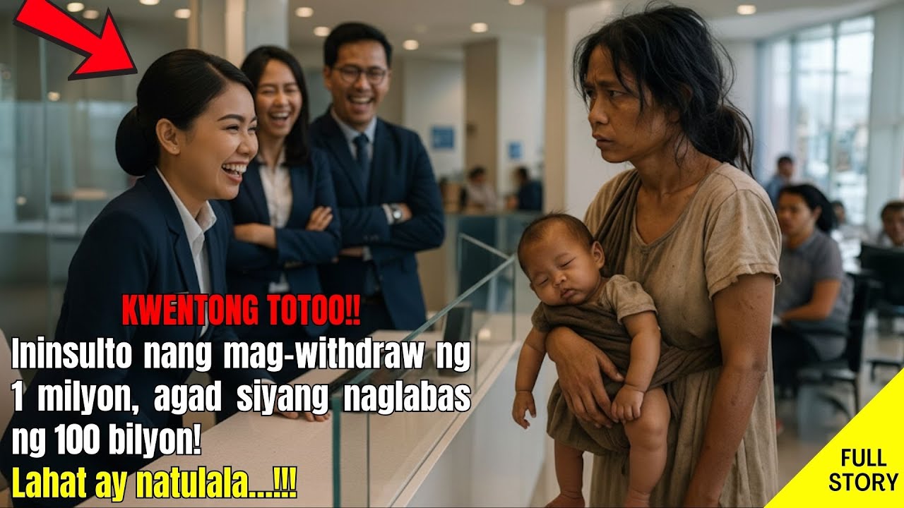 Hinamak habang gustong mag-withdraw,ang pulubi na babae ay NAKAHUGOT NG 100 BILYON Lahat ay natulala