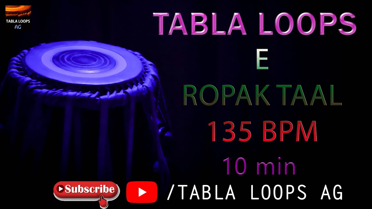 ROOPAK TAAL | E Scale | 135BPM | TABLA LOOPS