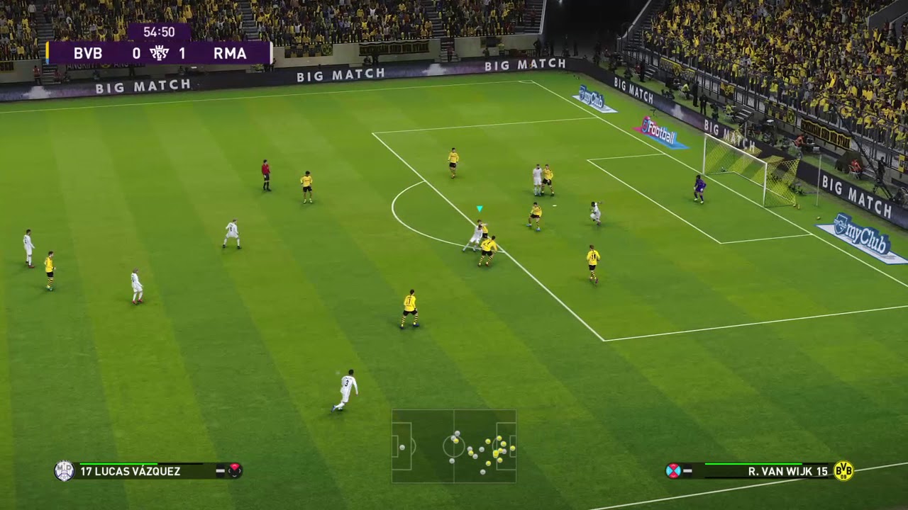 PES 2020 Borussia Dortmund VS Real Madrid PS4 Gameplay - eFootball [No Commentary]