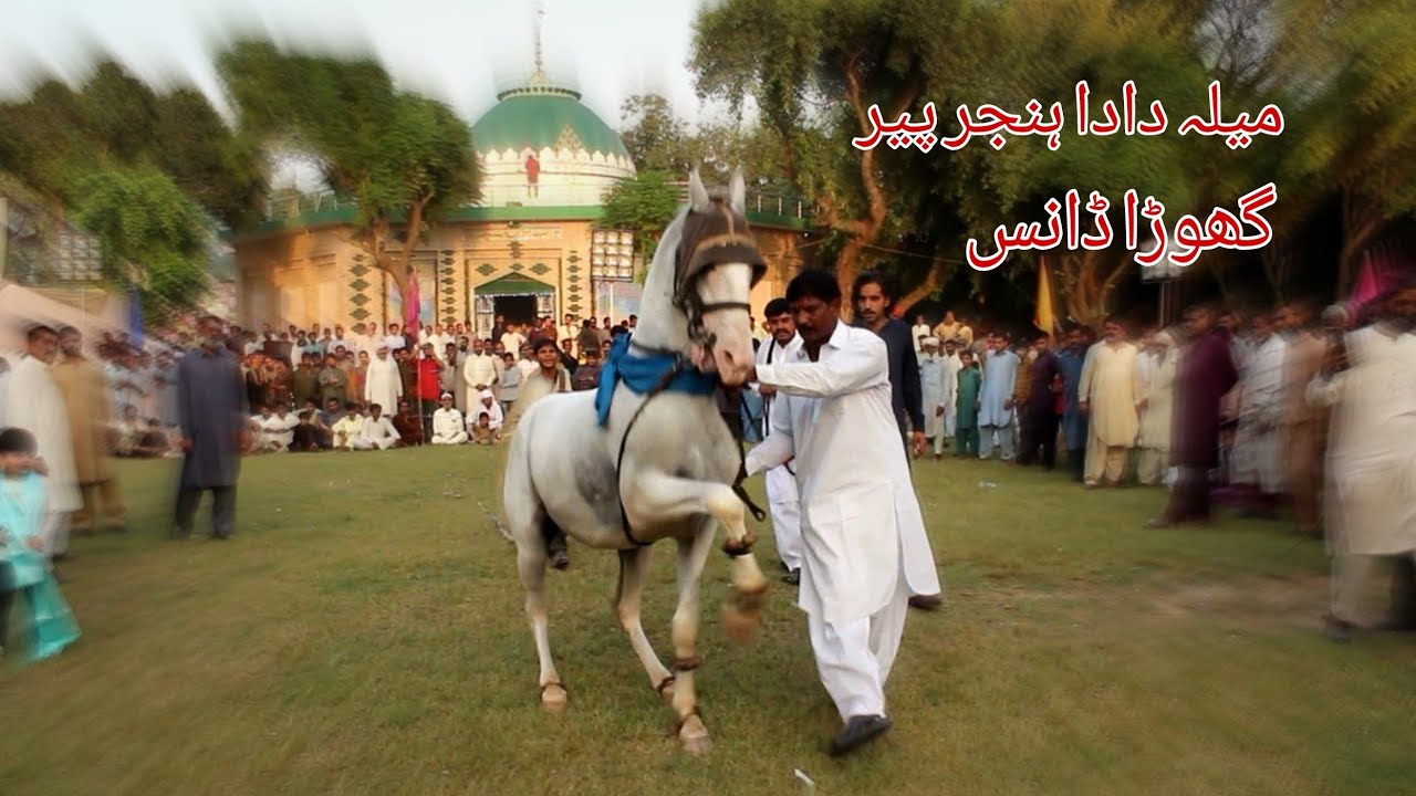 Horse Dance With Dhol in Pakistan At Mela Dada Hanjar Pir Lahore | Ghora Dance in Mela | Rehan
