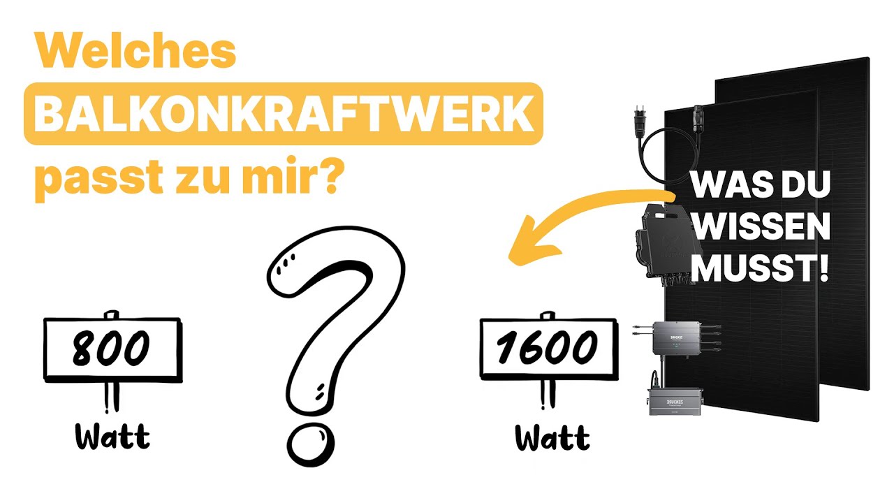 800 Watt oder 1600 Watt BALKONKRAFTWERK? SO findest du das passende Set! | EQOH