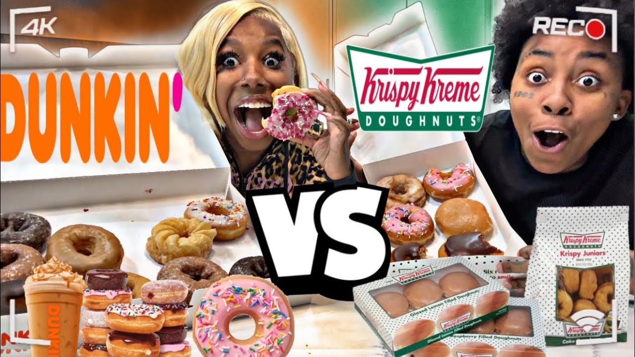 DUNKIN VS KRISPY KREME CHALLENGE WITH RKEMPIREE ❤️‼️