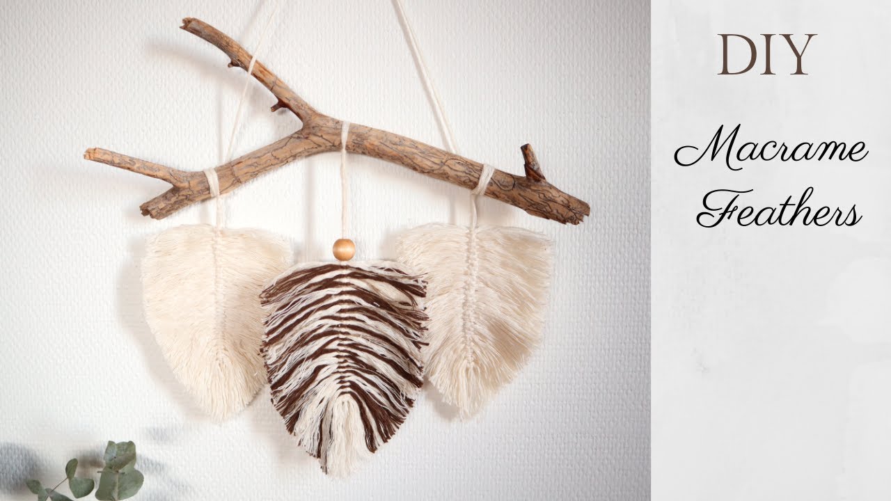 DIY Macrame Feathers | HOW TO MAKE MACRAME EASY |