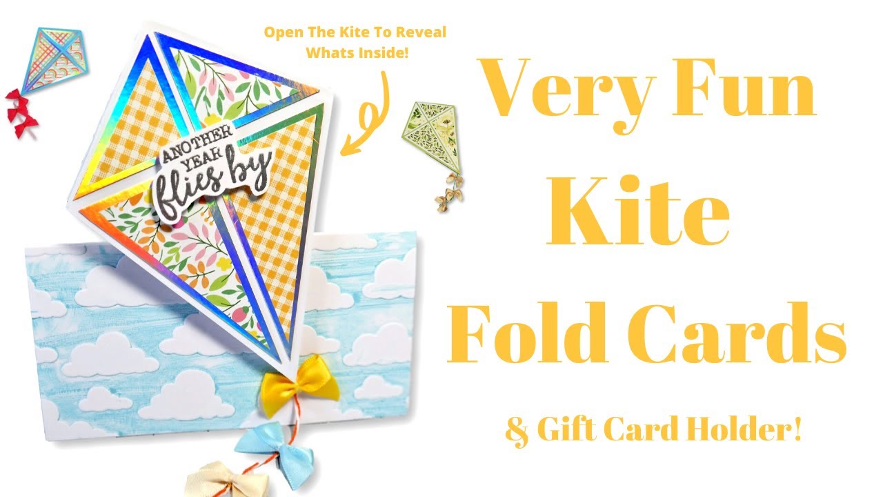 Карты и держатели для подарочных карт Kite Fold. Разные размеры и способы их использования.