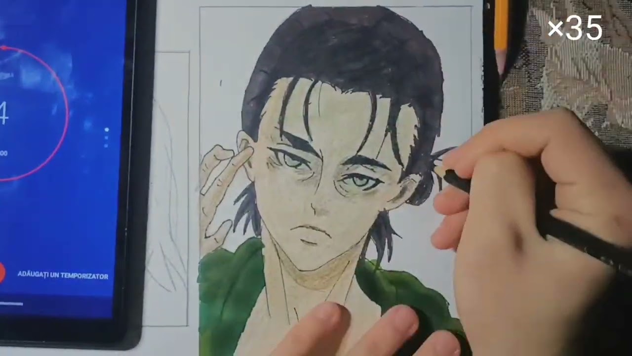 Drawing Challenge | 1M, 10M, 1H, 10H | Eren [ATTACK ON TITAN]