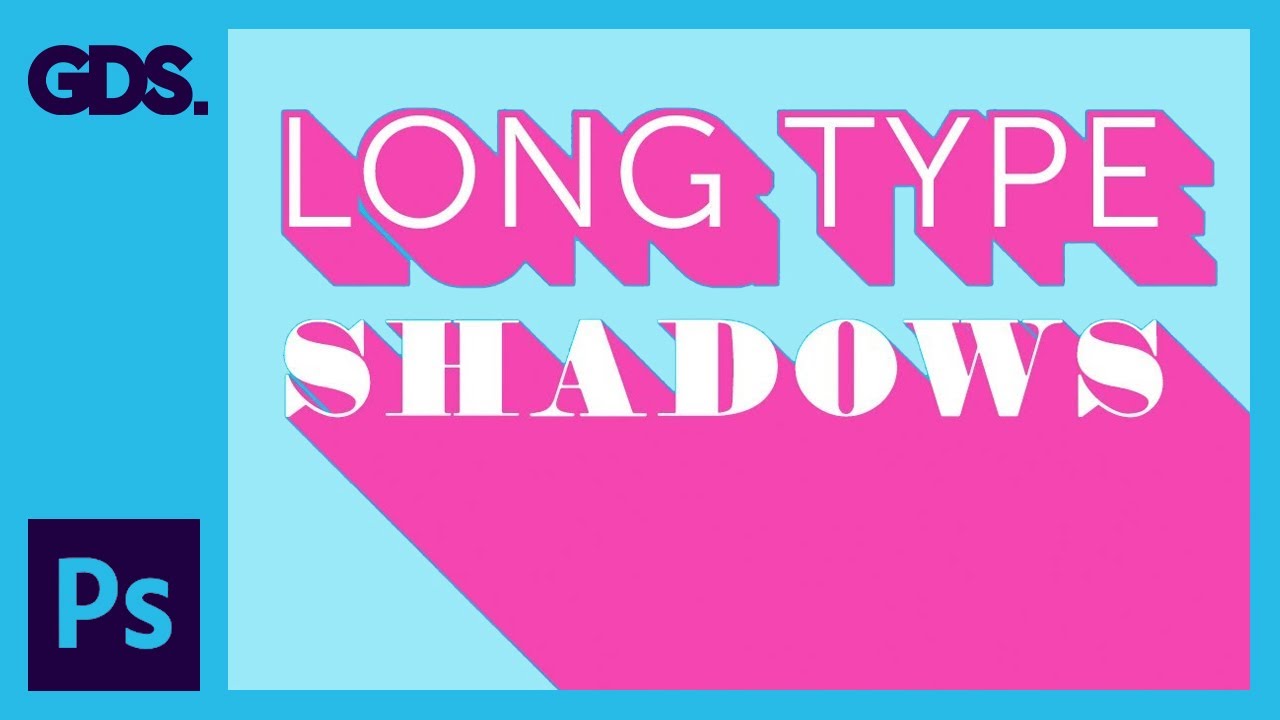 Long type shadows in Adobe Photoshop
