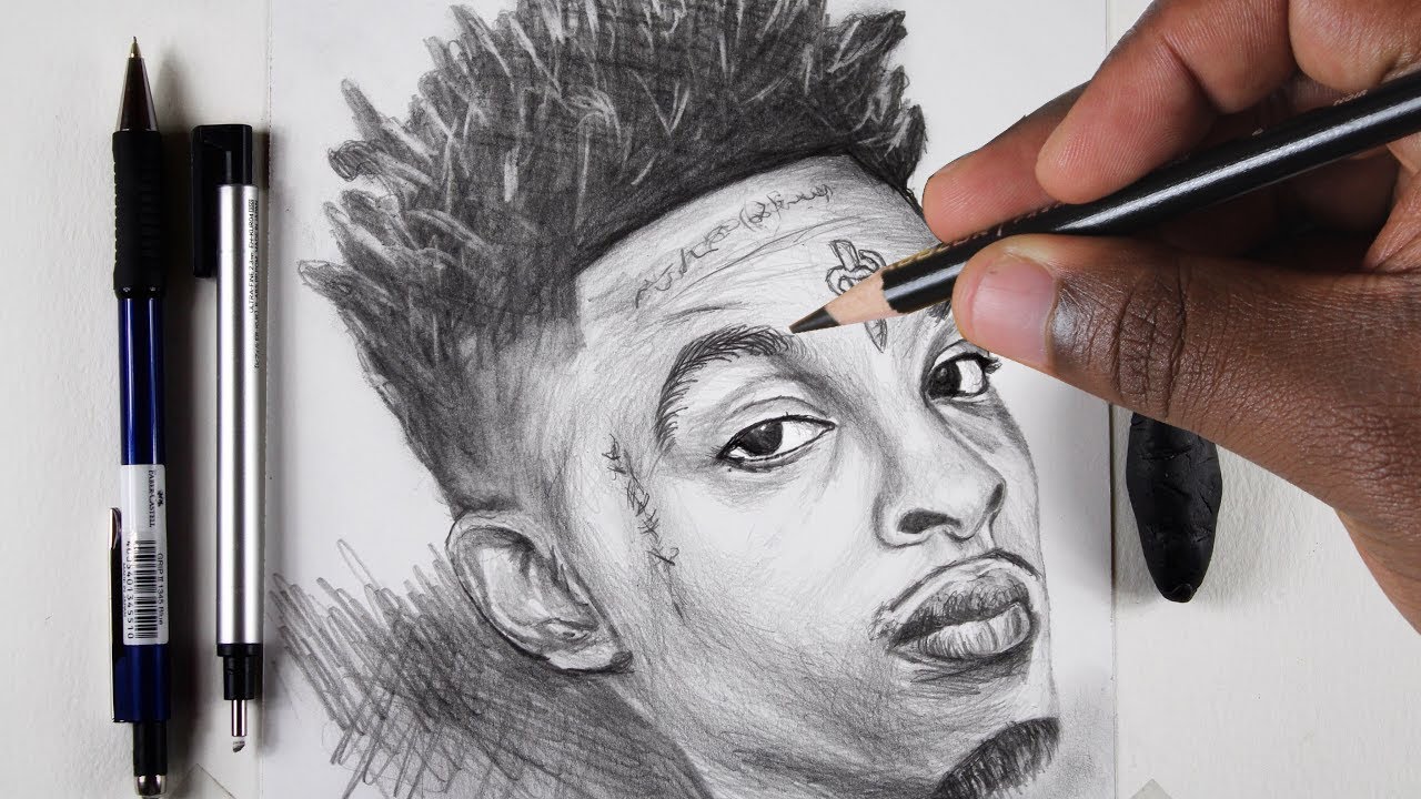 21 Savage ! How To Draw 21 Savage - 21 Savage
