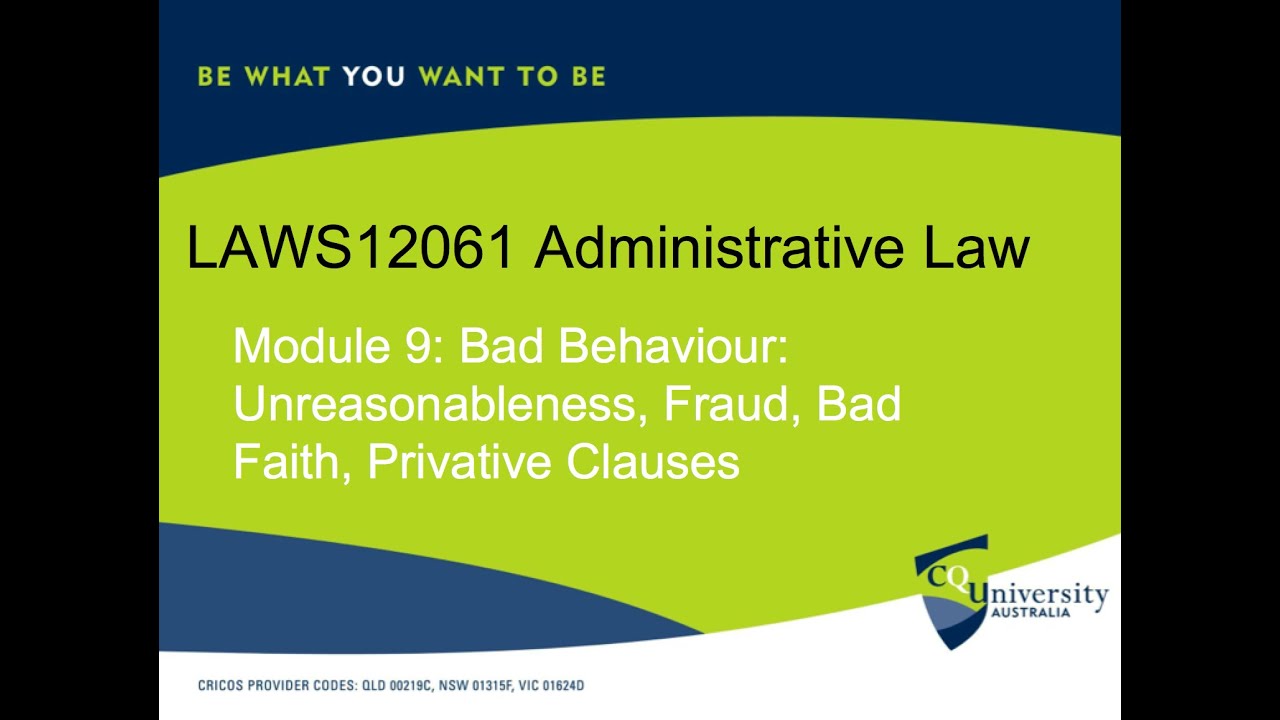 LAWS12601 Module 9 Introduction Video
