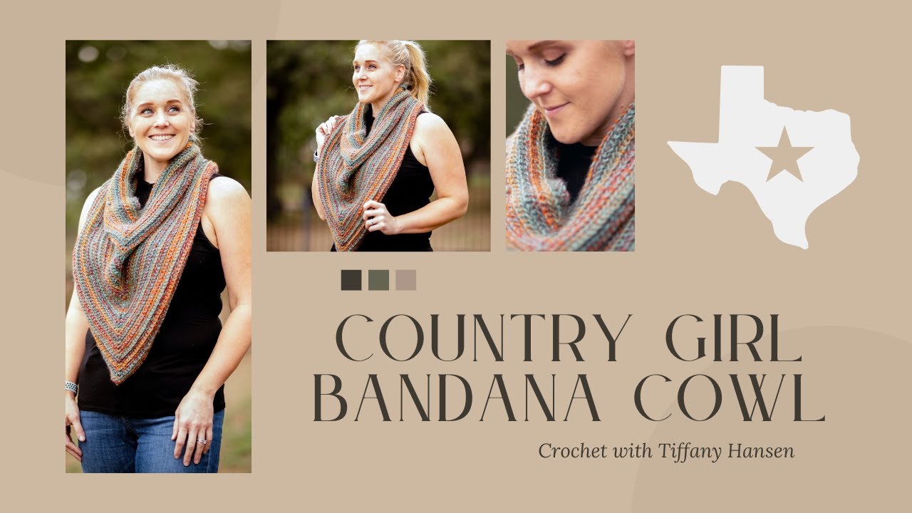 Crochet Country Girl Bandana Cowl: DIY Tutorial with a Texas Twist!