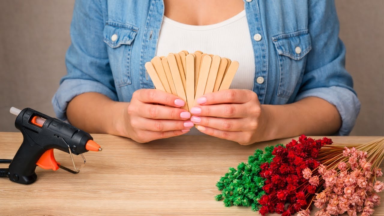 Olha o que dá pra fazer com simples palitos de picolé🥰