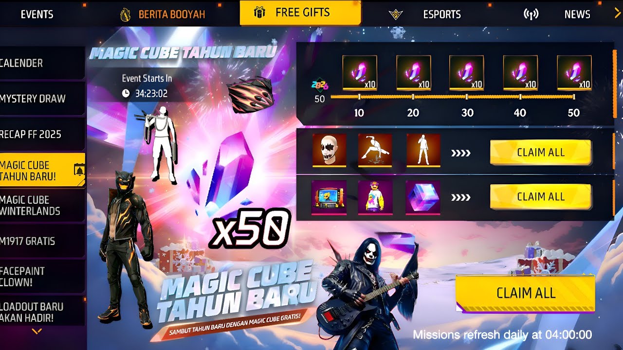 FREE DIAMONDS 💎 FF NEW EVENT 🤯 CLAIM ✅ FREE MAGIC CUBE 🧊💕 NOOB TO PRO ACCOUNT 🤑 GARENA FREE FIRE 🔥🔥