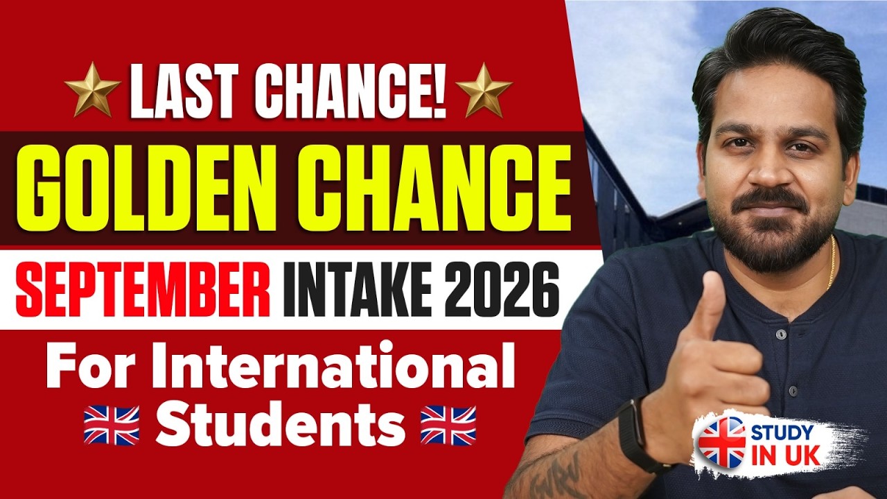 Golden Opportunity to Study in UK 🇬🇧 Hurry Up Students | UK Sept Intake 2026