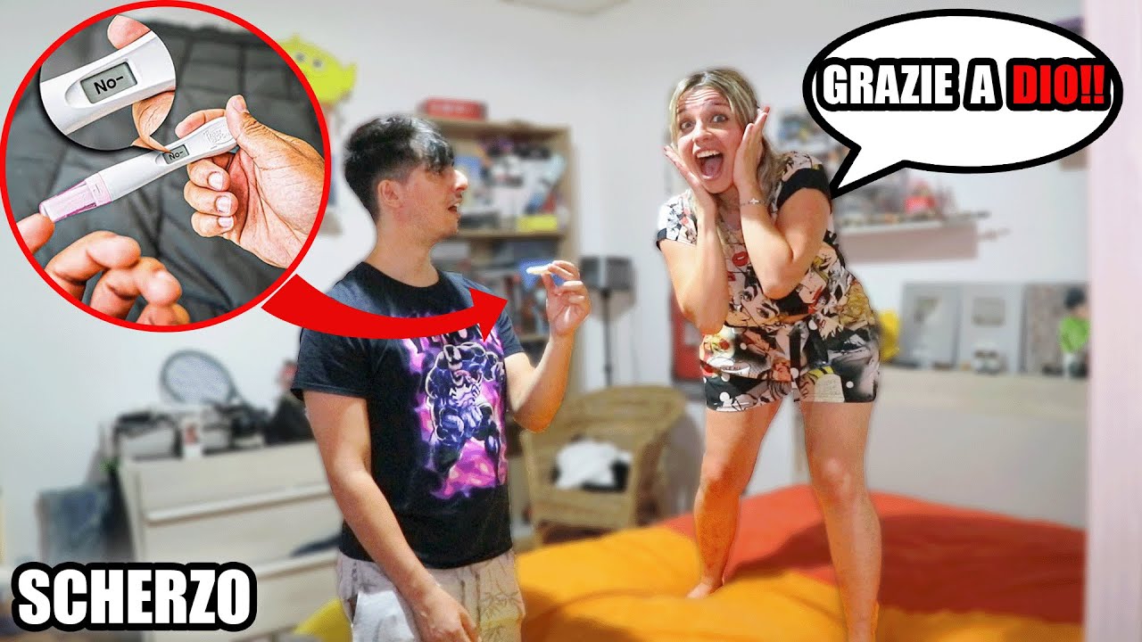 E' CONTENTA DI NON AVERE UN BAMBINO DA ME! -SCHERZO TEST DI GRAVIDANZA! *PRESO MALE*