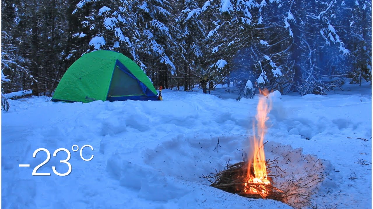 RELAXING SOLO Winter Camping in a Summer Tent // Algonquin Park #algonquin #solo #wintercamping
