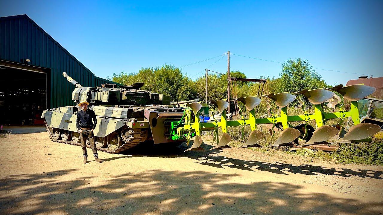 Chieftain Tank Turned Tractor – The Ultimate Farming Machine! 