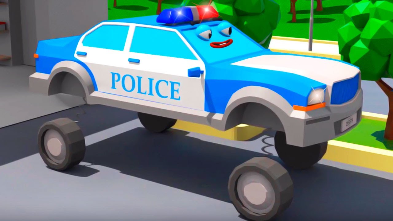 Police Car for Kids - 3D Cartoon