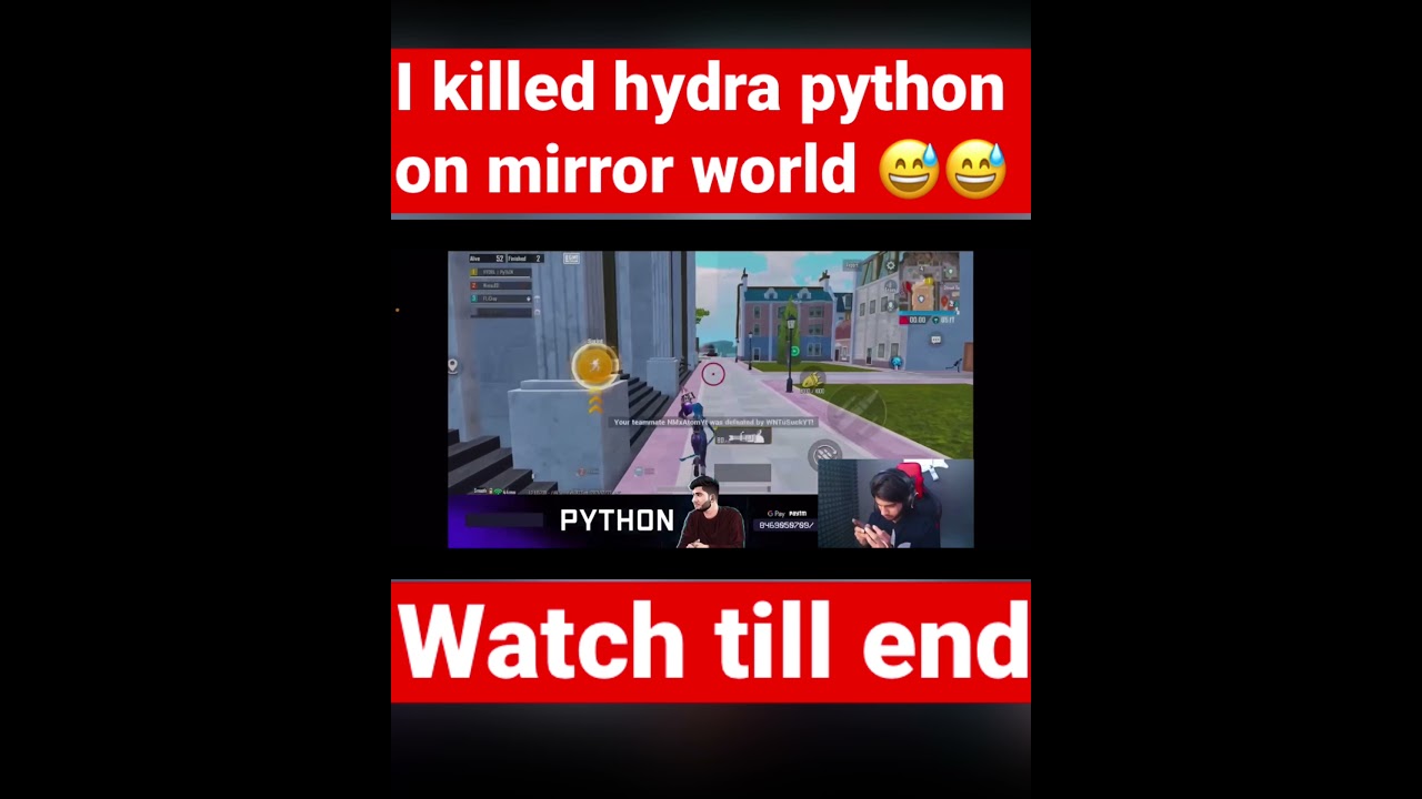 I killed @Hydra python #shorts #bgmishorts #bgmi #trending #iphonexr #trend