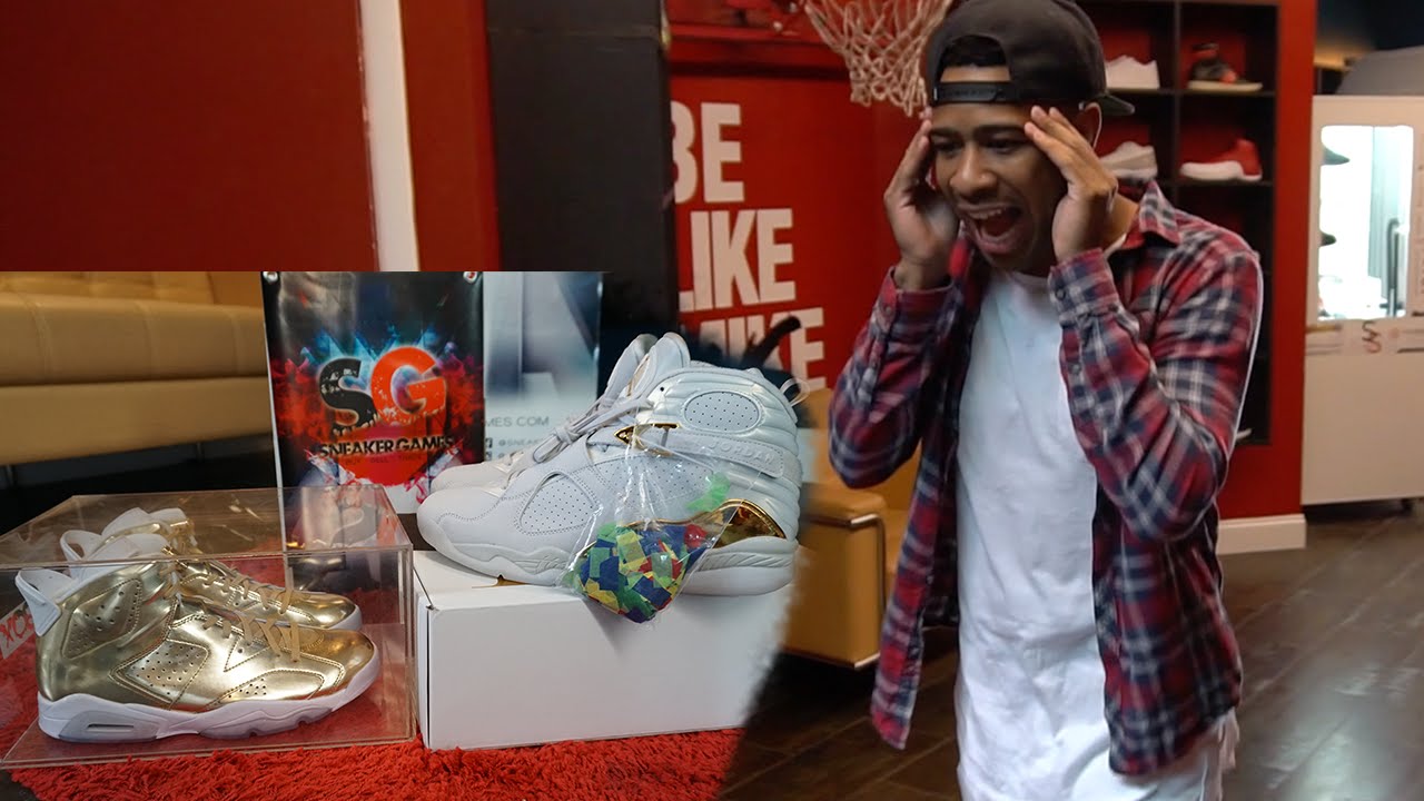 VERY RARE ALL GOLD JORDAN 6'S!! I GOT SUM HEAAATTTT!!! VLOG