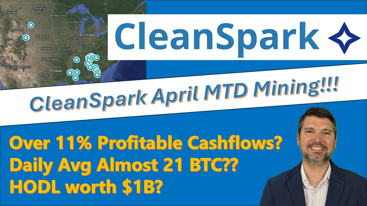 ⛏️🪙 Показатели майнинга CleanSpark за апрель (с учетом всех операций) ⚙️⚡