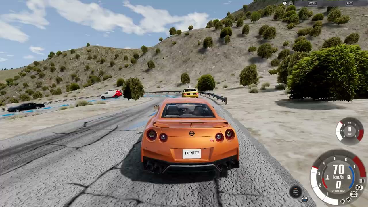 NISSAN GTR with a Steering Wheel | BeamNG.drive