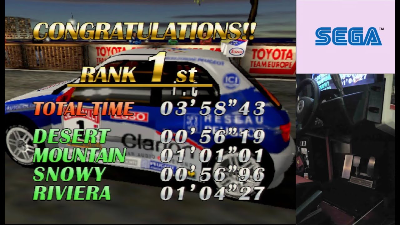 [4K] Sega Rally 2 Championship run: 3'58