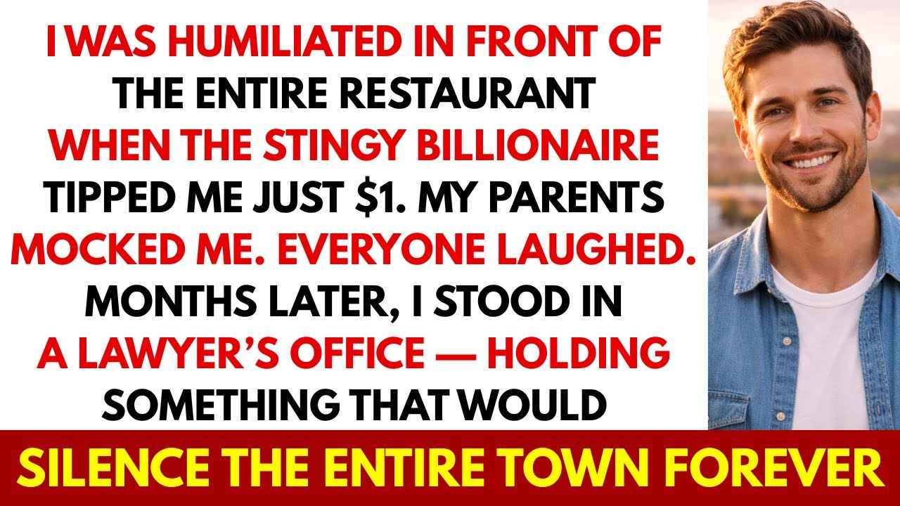 The Stingy Billionaire Left Me $1 as a Tip — Months Later, His Secret Will Shock the Entire Town