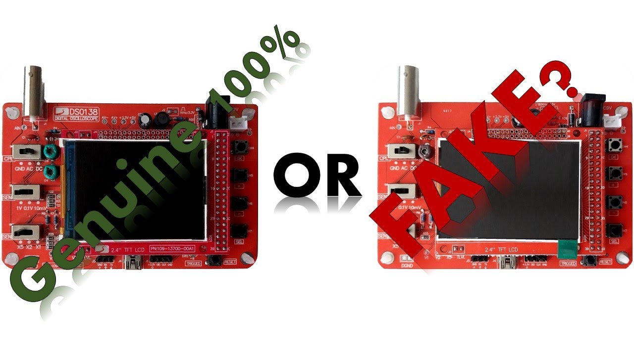 DSO 138 Oscilloscope from JYE Tech vs. FNIRSI - Genuine vs. Fake?