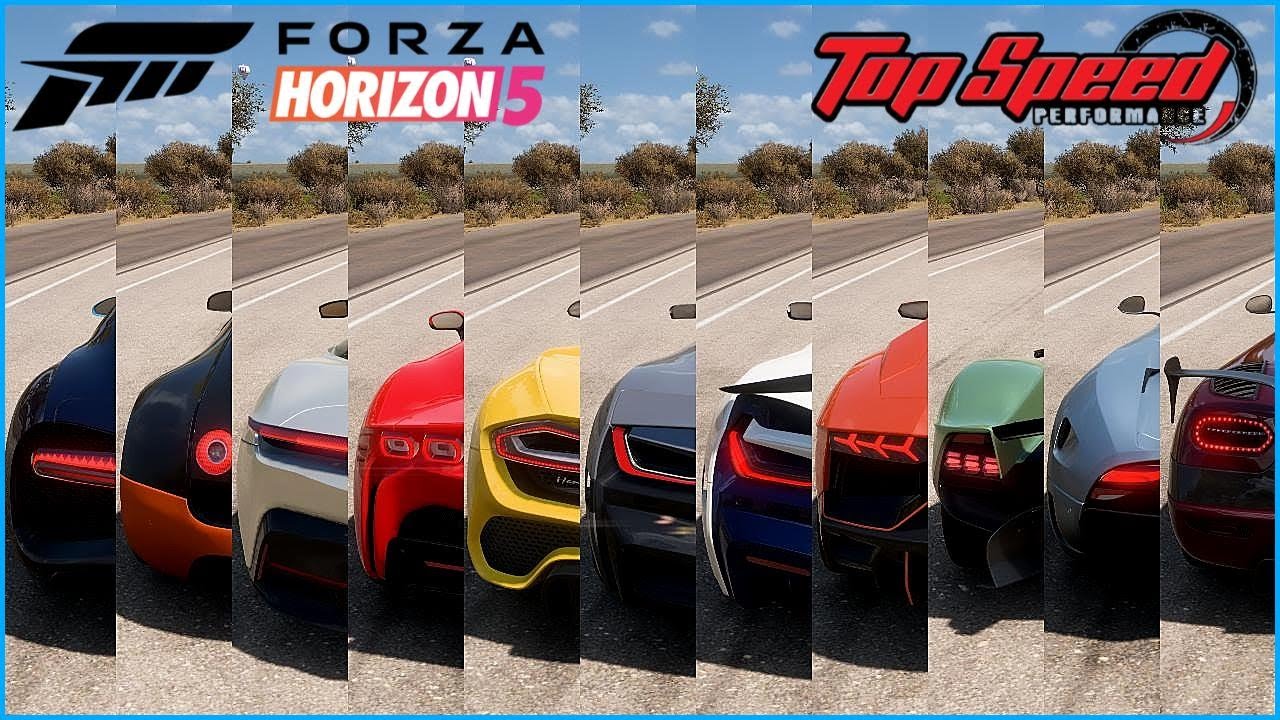 Top FASTEST - ALL Hypercars Top Speed Challenge | Forza Horizon 5 (ALL STOCK)