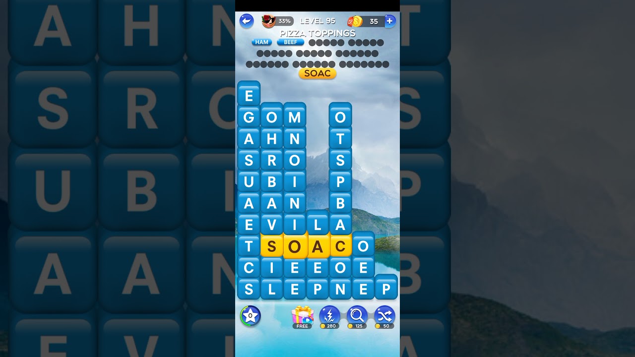 Word Crush Level 95 | Word Crush Pizza Toppings