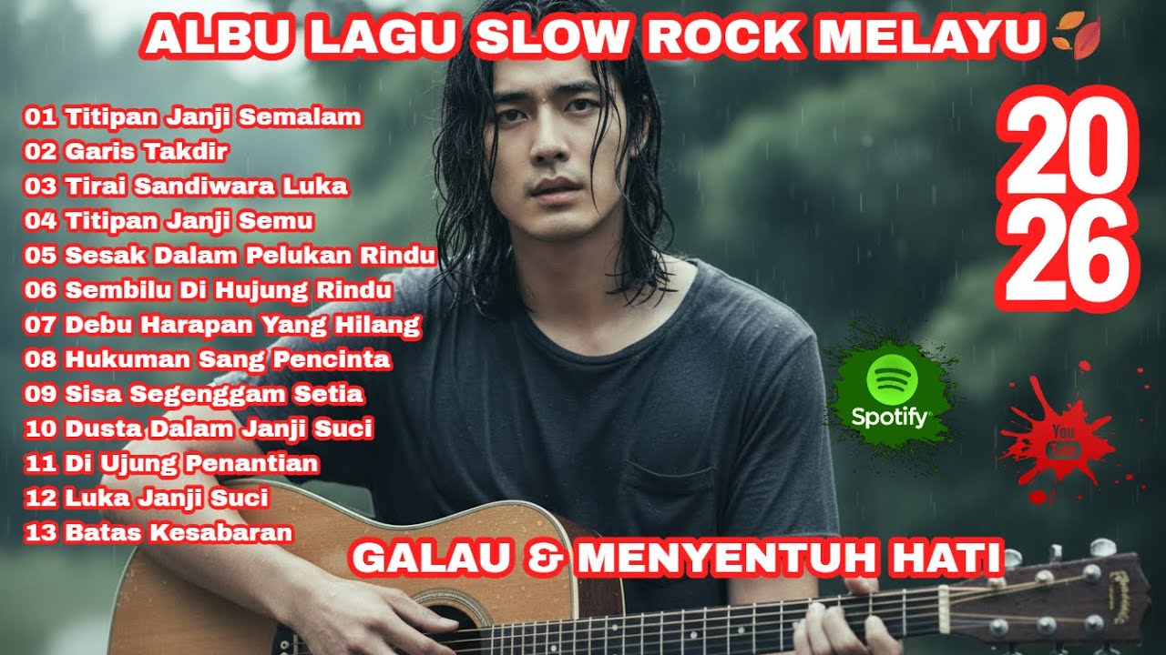 ALBUM LAGU SLOW ROCK MELAYU 2026 🎧 Galau & Menyentuh Hati 🎶 Sembilu di Hujung Rindu – Garis Takdir