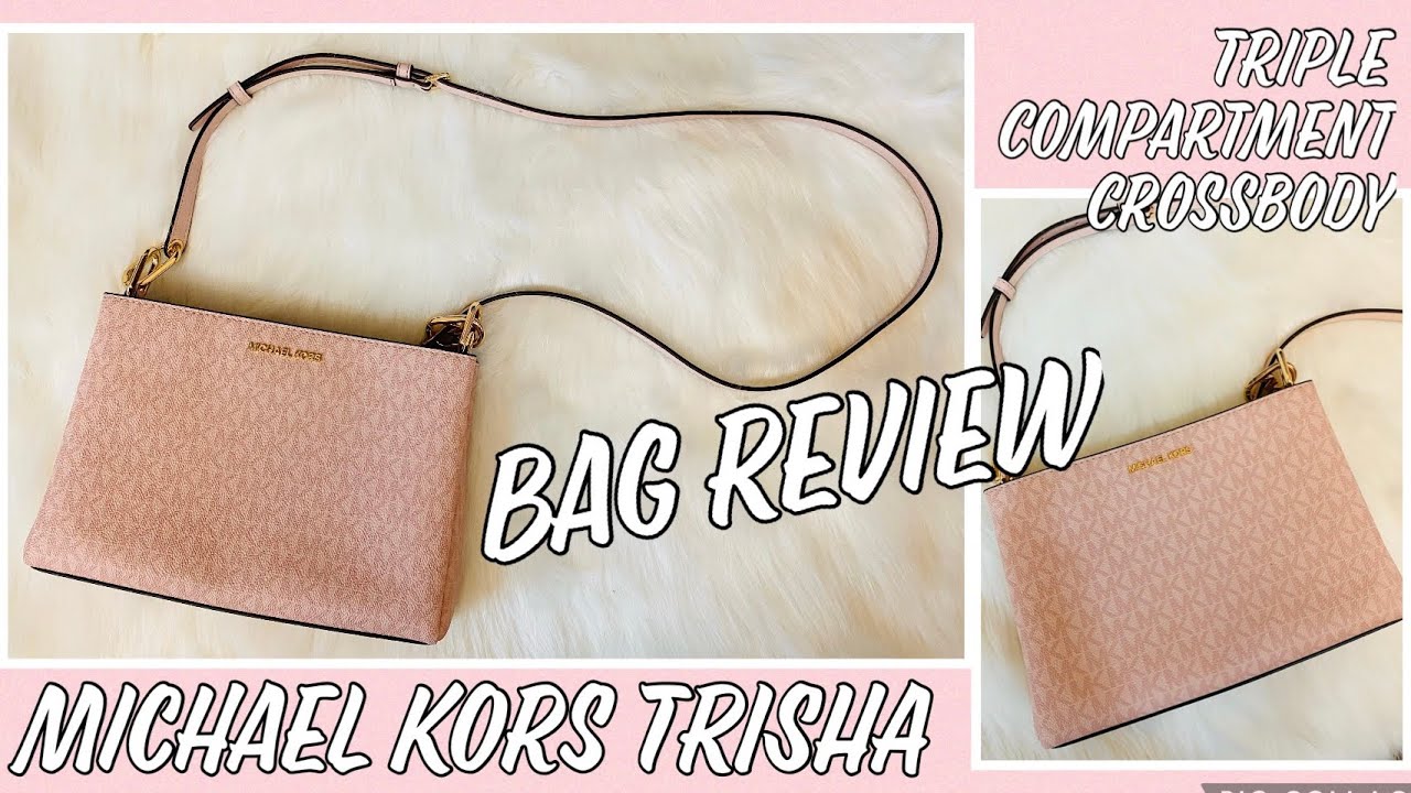 MICHAEL KORS TRISHA MEDIUM CROSSBODY BAG | TRIPLE COMPARTMENT | BAG REVIEW | TEAM VALENCIA VLOGS