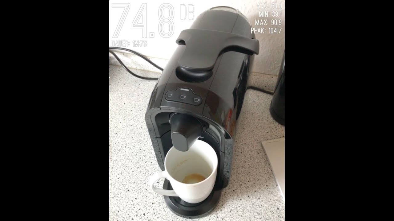 Tchibo Cafissimo Pure Lautst&auml;rke im Betrieb (mit Dezibelangabe)
