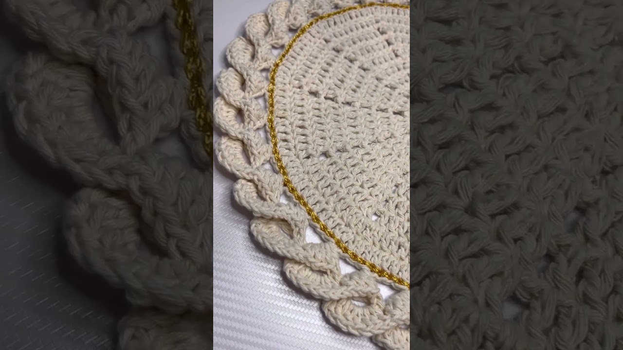 Вязаная крючком салфетка под тарелку 🧶 ВИДЕОУРОК НА КАНАЛЕ ❤️❤️ 