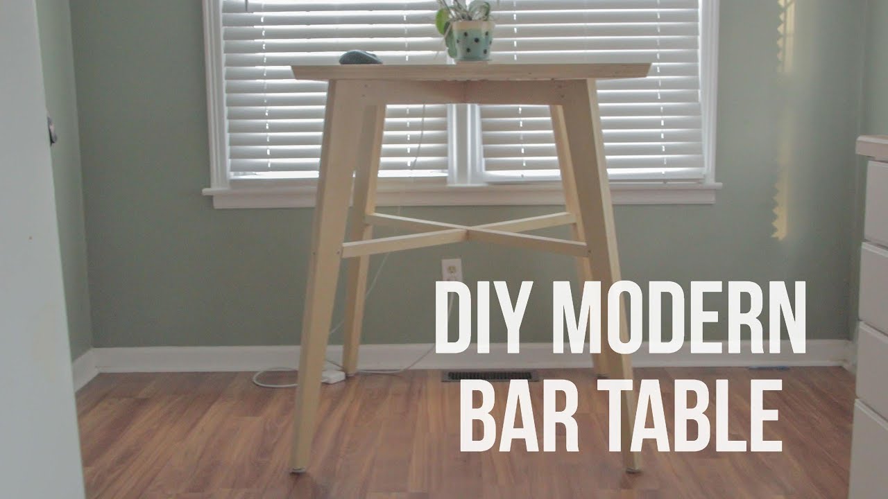 DIY Modern Bar Table // Mid-Century Design