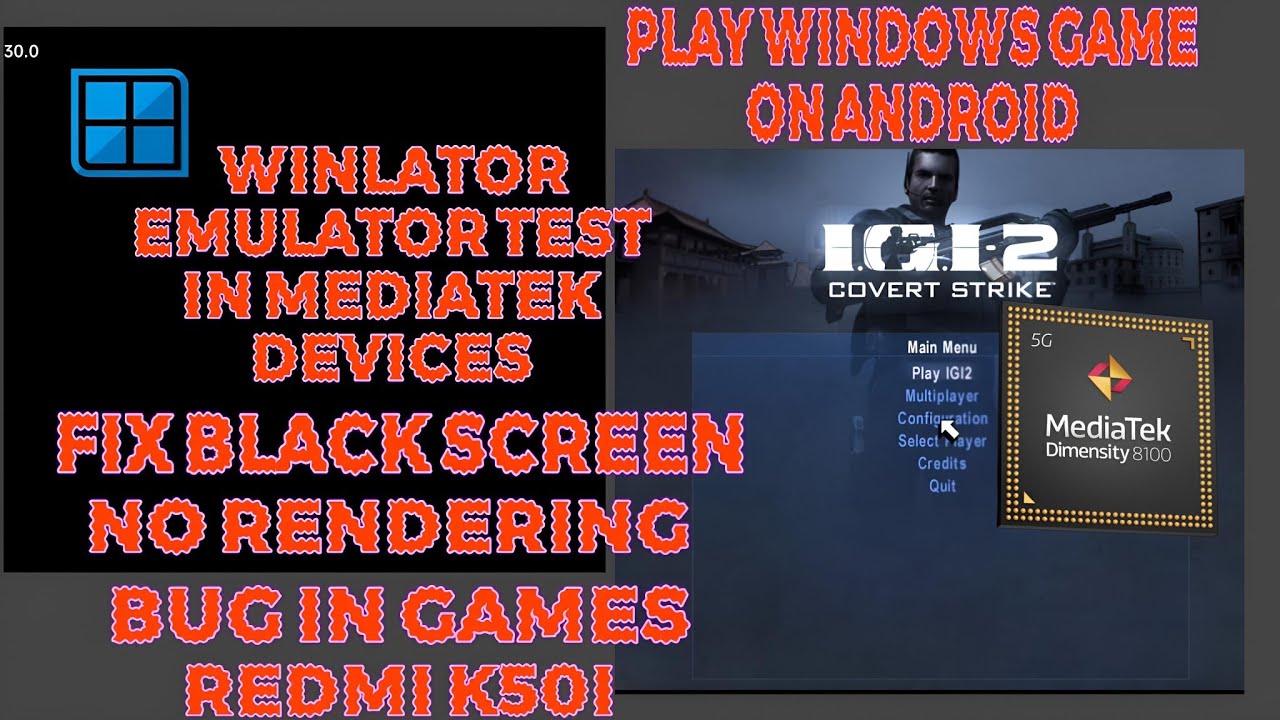 Fix Black Screen And Play Any PC Games On Mediatek Android Devices | Winlator Emulator 7.1 |